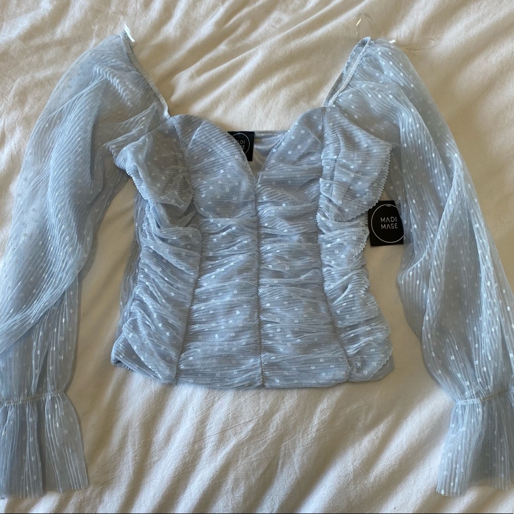 Ruched Puff Sleeve Top